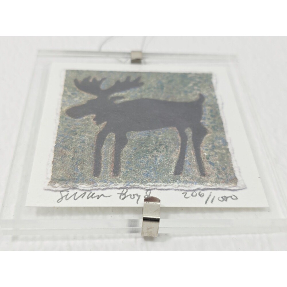 Moose Ornament Framed Limited Edition Print #206/1000 H'Art Work Susan Boyd MN